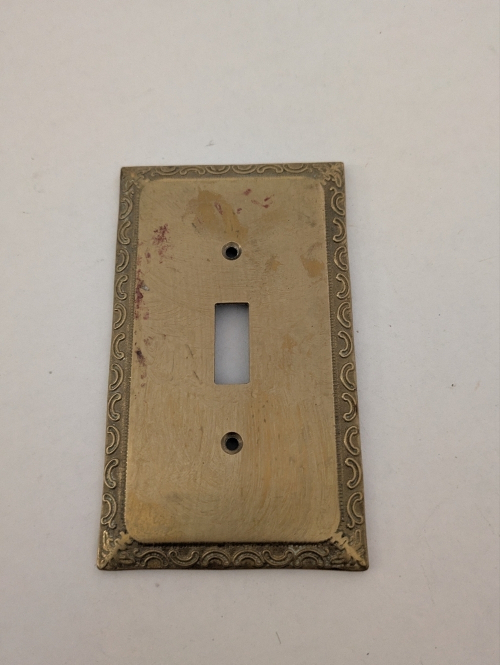 VTG Gatco Brass/ Gold Light Switch Cover Made in Taiwan
